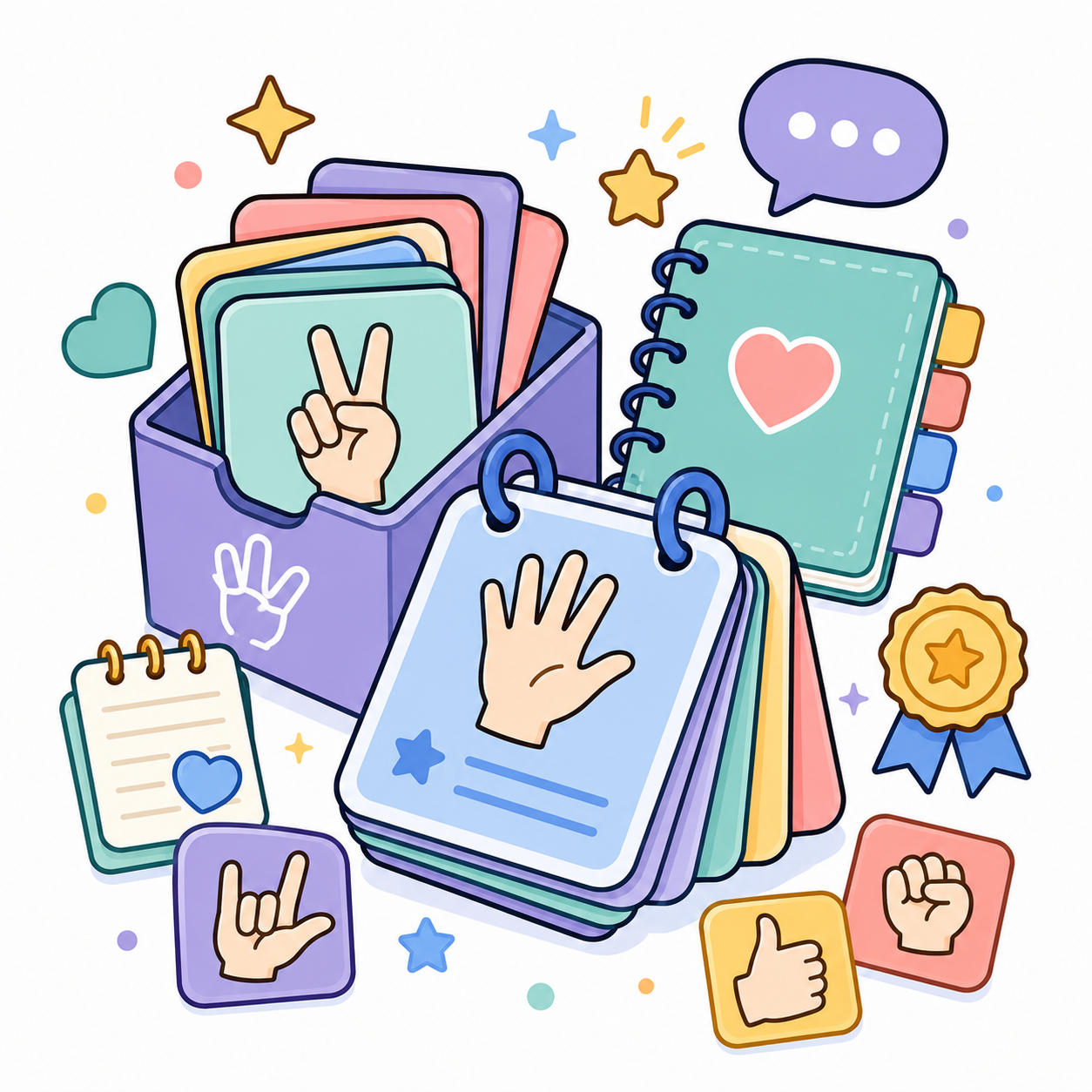 ASL Flashcard Notes Pack